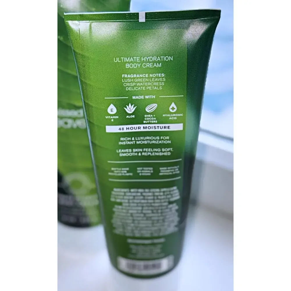 Bath & Body Works Rainkissed Leaves 8 oz Ultimate Hydration Body Cream x3